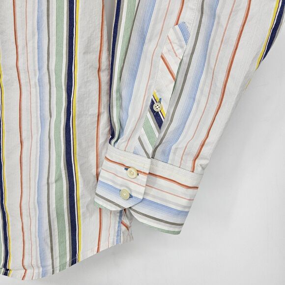 Tommy Bahama Shirt Mens XL Silk Blend Striped Button Up Casual Long Sleeve - Picture 3 of 11